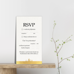 Odpovědní kartičkou (RSVP) potvrďte účast na svatbě. - Full photo